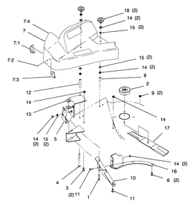 Part Location Diagram of 93-8020-03 Toro Pivot Bracket