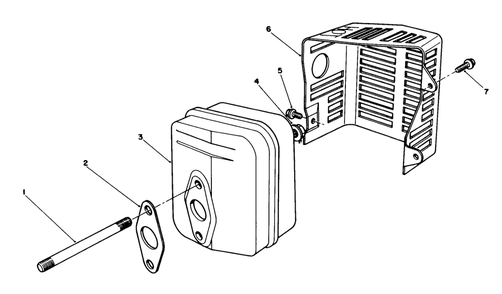 Muffler Assembly (Model No.Vmg6) Diagram and Parts List for 20526 7000001 - 7999999 Toro Lawn Mower