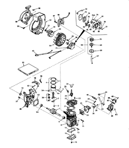 Engine Assembly (Engine Tecumseh Model No. Ah520 Type 1603a) Diagram and Parts List for 38235 2000001 - 2999999 Toro Snow Blower