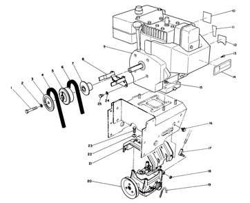 Engine Assembly Diagram and Parts List for 38543 3900001 - 3999999 Toro Snow Blower
