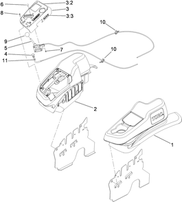 Fender, Console And Control Assembly Diagram and Parts List for 74901 (290000001-290999999)(2009) Toro Lawn Mower