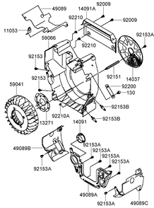 Cooling Equipment Assembly Diagram and Parts List for 74237CP (270000001-270999999)(2007) Toro Lawn Mower