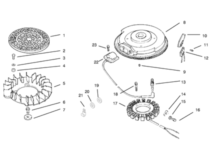 Ignition/Electrical Diagram and Parts List for 72102 8900001 - 8900399 Toro Lawn Tractor