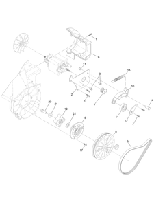 Drive Assembly Diagram and Parts List for 38371 322000001-322999999 Toro Snow Blower
