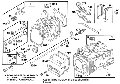 Engine Gts-150 Diagram and Parts List for 26635BC 5900001 - 5999999 Toro Lawn Mower