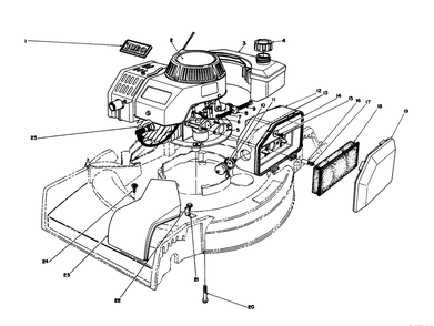 Engine Assembly Diagram and Parts List for 16212C 9000001 - 9999999 Toro Lawn Mower