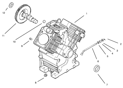 Crankcase Diagram and Parts List for 30612 890001 - 899999 Toro Lawn Tractor