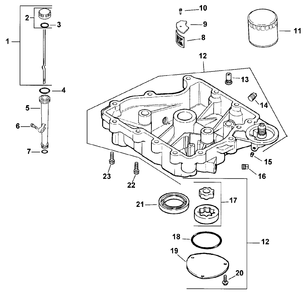Oil Pan/Lubrication Engine Kohler Model No. Cv15t Spec 41560 Diagram and Parts List for 30177 990001 - 991351 Toro Lawn Tractor Accessories