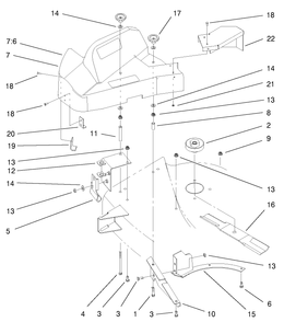 Part Location Diagram of 100-4188-03 Toro BAFFLE-REAR