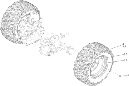 Part Location Diagram of 144-3799 Toro Tire-K3012