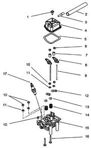 Cylinder Head Assembly Diagram and Parts List for 51926 69000001 - 69999999 Toro Trimmer
