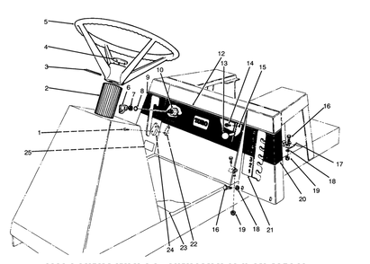 Steering Wheel, Switches & Decals Diagram and Parts List for 70140 3900001 - 3999999 Toro Lawn Tractor