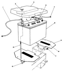 Battery Assembly Diagram and Parts List for 30103 9000001 - 9999999 Toro Lawn Tractor Accessories