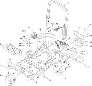 Part Location Diagram of 116-0579 Toro Right Hand MOTION CONTROL COVER ASM