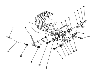 Governor Assembly (Engine Model No. 47ph7) Diagram and Parts List for 20584 8000001 - 8999999 Toro Lawn Mower