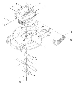Engine Assembly Diagram and Parts List for 20776 7900001 - 7999999 Toro Lawn Mower