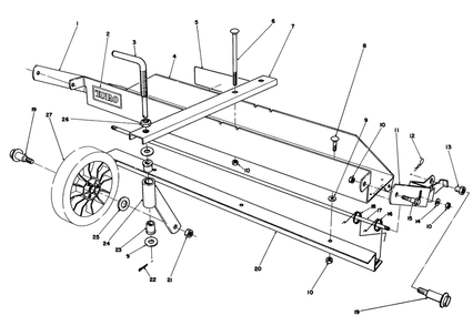 Dethatcher Kit Model No. 59126 (Optional) Diagram and Parts List for 20810C 5000001 - 5999999 Toro Lawn Mower