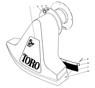 Snout Assembly (Model 62912 & 62923) Diagram and Parts List for 62923 5000001 - 5999999 Toro Leaf Blower / Vacuum