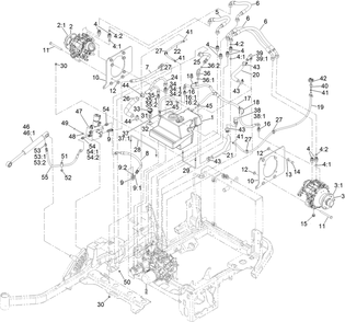 Hydraulic Drive Assembly Diagram and Parts List for 72098 413000000 - 999999999 Toro Lawn Tractor