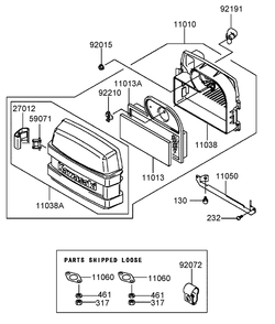 Part Location Diagram of 11010-7013 Toro Air Filter Assembly