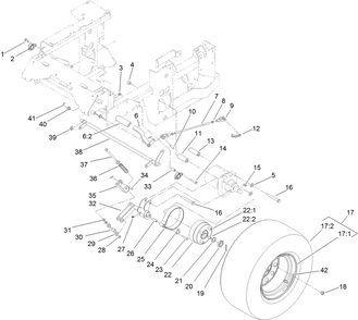 Wheel And Brake Assembly Diagram and Parts List for 74268 (313000001-313999999)(2013) Toro Lawn Mower