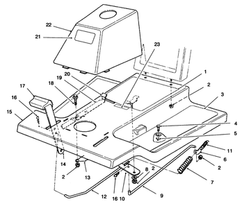 Front Body Assembly Diagram and Parts List for 70060 6900001 - 6999999 Toro Lawn Tractor