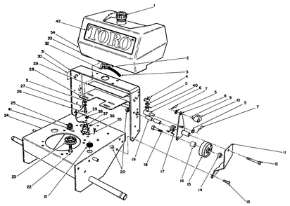 Frame Assembly Diagram and Parts List for 30180 100001 - 199999 Toro Lawn Tractor Accessories
