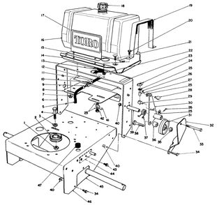 Frame Assembly Diagram and Parts List for 30102 9000001 - 9999999 Toro Lawn Tractor Accessories