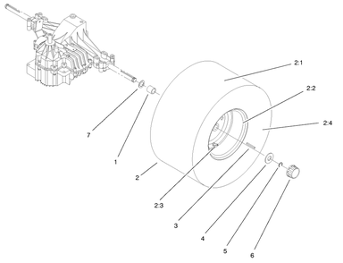 Rear Axle Assembly Diagram and Parts List for 71196 8900001 - 8999999 Toro Lawn Tractor