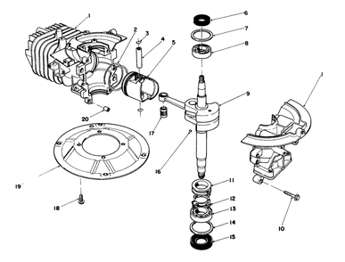 Engine Assembly (Model No. 47pg6 & 47ph7) Diagram and Parts List for 20684 8000001 - 8999999 Toro Lawn Mower