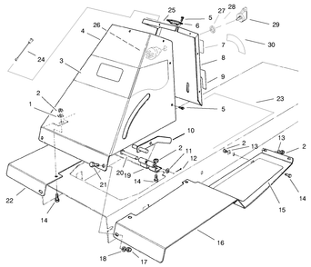 Front Tower Assembly Diagram and Parts List for 70089 9900001 - 9999999 Toro Lawn Tractor