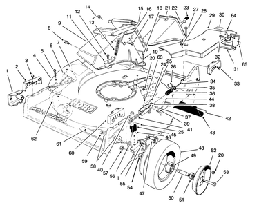Housing Assembly Diagram and Parts List for 22151 6900001 - 6999999 Toro Lawn Mower