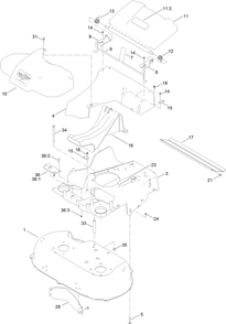 Frame Assembly Diagram and Parts List for 21200 407800000 - 410174254 Toro Lawn Mower