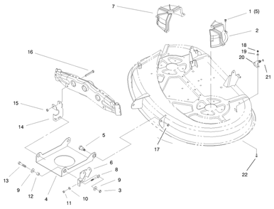 Suspension Assembly (38" Cutting Unit) Diagram and Parts List for 71208 7900001 - 7999999 Toro Lawn Tractor