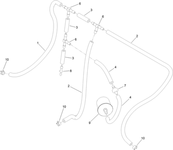 Vent Hose Assembly Diagram and Parts List for 74568TE (311000001-311999999)(2011) Toro Lawn Mower
