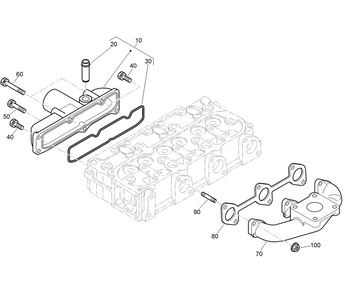 Inlet And Exhaust Manifold Assembly Diagram and Parts List for 22328 408963400 - 409588175 Toro Lawn Tractor Accessories