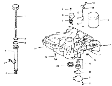 Oil Pan/Lubrication Diagram and Parts List for 30157 690001 - 691407 Toro Lawn Tractor Accessories