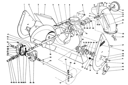 Auger Assembly Diagram and Parts List for 38080 6000001 - 6999999 Toro Snow Blower