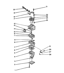 Carburetor Assembly (Serial Nos. 2003408 & Up) Diagram and Parts List for 51637 2000001 - 2999999 Toro Trimmer