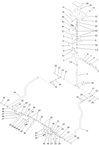 Control Assembly Diagram and Parts List for 23208HD 400000000 - 999999999 Toro Stump Grinder