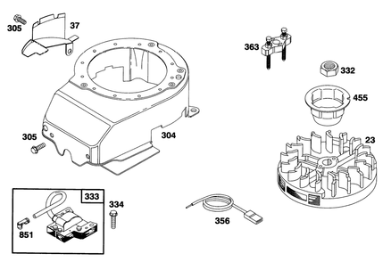 Engine Briggs & Stratton Model 12f802-0667-01 Diagram and Parts List for 20913B 69000001 - 69999999 Toro Lawn Mower