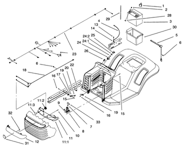 Electrical Components Assembly Diagram and Parts List for 71193 6900001 - 6999999 Toro Lawn Tractor