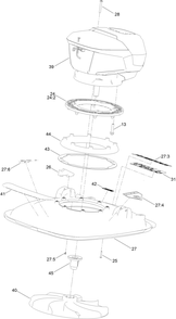 Motor Module And Blade Assembly Diagram and Parts List for 02614T 400000000 - 999999999 Toro Lawn Mower