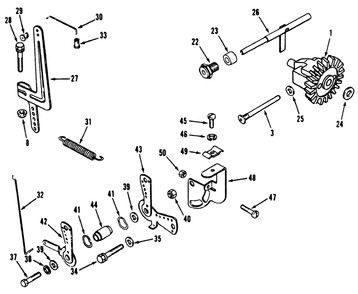 Part Location Diagram of 4707910 Toro Linkage (Governor to Carb.)