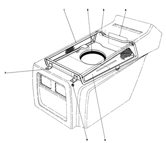 Hood Duct Assembly Diagram and Parts List for 57300 4000001 - 4999999 Toro Lawn Tractor