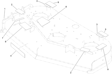 Deck Decal Assembly Diagram and Parts List for 79548 (312000001-312999999)(2012) Toro Lawn Mower
