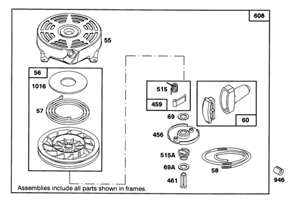 Engine Briggs & Stratton Model 122702-3171-01 Diagram and Parts List for 16400 4900001 - 4999999 Toro Lawn Mower