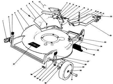 Housing Assembly (Continued)(Used On Serial No. 9000101 Thru 9012541) Diagram and Parts List for 20611 9000001 - 9999999 Toro Lawn Mower