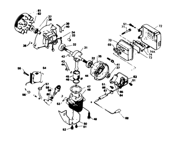 Power Head Diagram and Parts List for 51625 0000001 - 0999999 Toro Trimmer