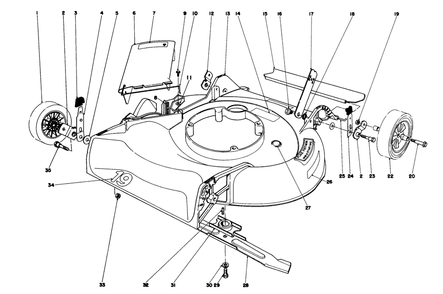 Housing Assembly Model 16077 And 16165 Diagram and Parts List for 16165 1000001 - 1999999 Toro Lawn Mower